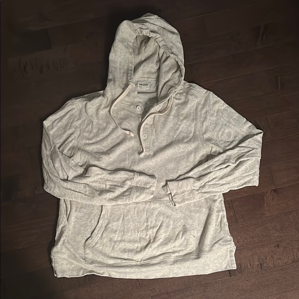 Men's Cream Hooded Sweater